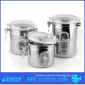 stainless steel canister food storage plastic canister set